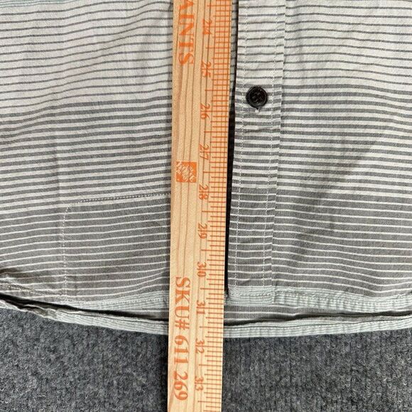 Howler Brothers San Gabriel Shirt‎ Mens XL Grey Striped Short Sleeve Button Up - Picture 6 of 7